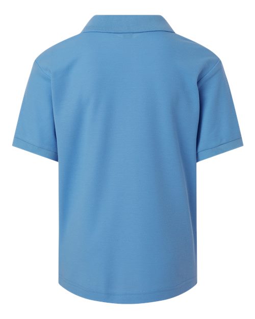 AllPro 62800Y, Youth Pique Polo, Carolina Blue