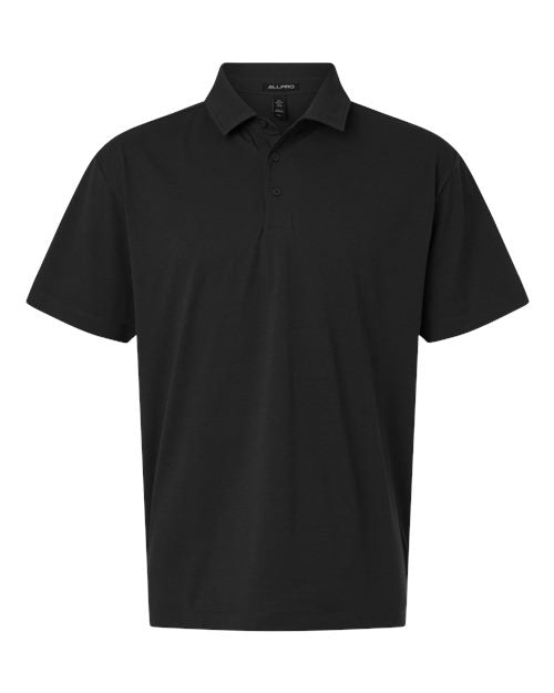 AllPro 41SP0, Men's Pro-flex Sorona Polo, Black