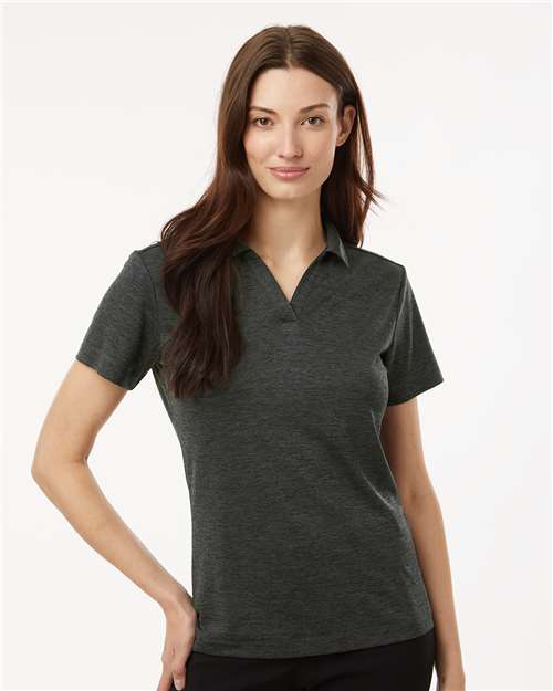 AllPro 4HM00L, Women's Pro-lock Performance Mélange Polo, Black Melange