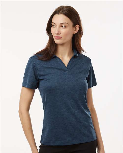AllPro 4HM00L, Women's Pro-lock Performance Mélange Polo, Navy Melange