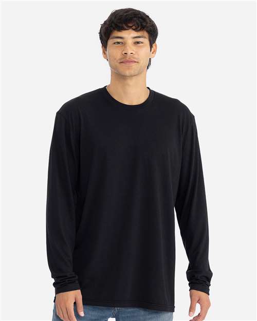 Next Level 6071, Unisex Triblend Long Sleeve Tee, Black