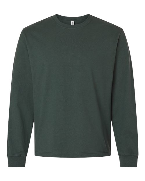 BELLA + CANVAS 4651, Unisex 7.5 Oz Heavyweight Long Sleeve Tee, Hunter Green