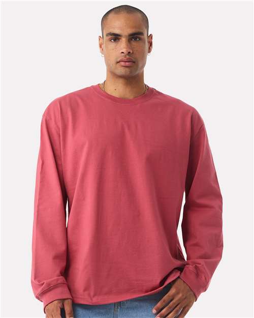 BELLA + CANVAS 4651, Unisex 7.5 Oz Heavyweight Long Sleeve Tee, Vintage Red