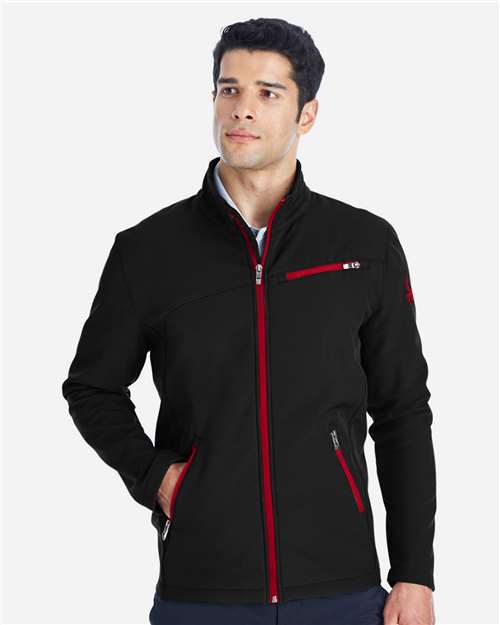 Men's Transport Soft Shell Jacket - - 12714 Black Red 000A0 187334 AB Retail Exclusive Brands CA New ab Explore Corporate Explore Corporate Gifting & Incentives Explore Corporate Gifting - Splurge Full-Zips Jackets Mens & Unisex New AB Outerwear S&S Deep Deals S&S Exclusive Brands Spandex Spyder Zips