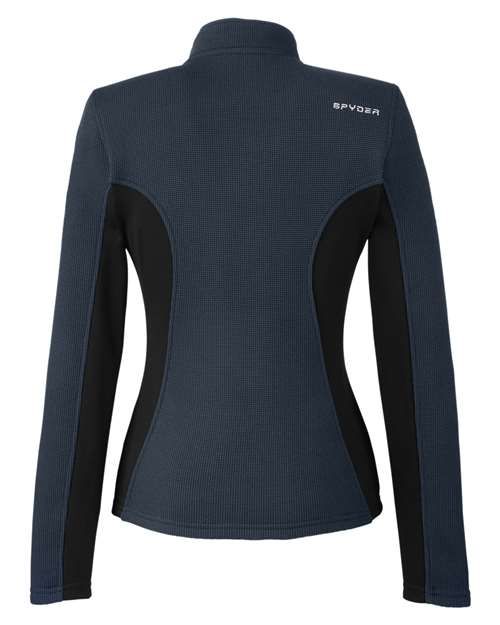 Spyder 187335, Women's Constant Full-zip Sweater Fleece Jacket, Frontier/ Black/ White