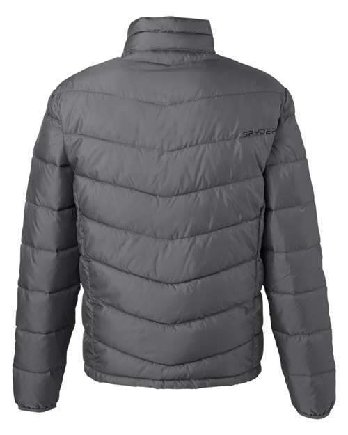 Spyder 187333, Men's Pelmo Insulated Puffer Jacket, Polar/ Black