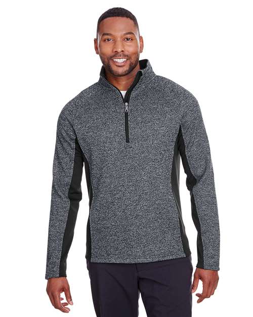 Men's Constant Half-Zip Pullover Sweater - - 12736 Black Heather Black 10-10.9 oz 450A0 AB Retail Exclusive Brands CA New ab Fleece Jackets Long Sleeves Mens & Unisex New AB Outerwear Pockets Polyester - 100% Pullovers Quarter-Zips S&S Deep Deals S&S Exclusive Brands S16561 Spyder Sweaters Tops Visible Logos Zips