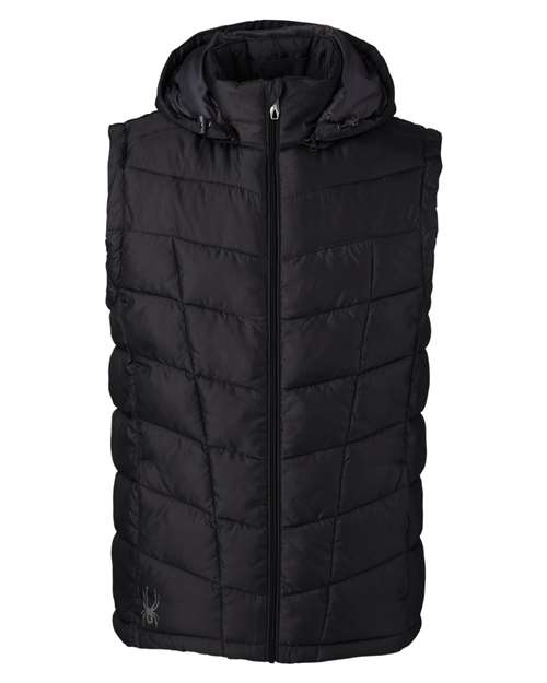 Spyder S16642, Men's Pelmo Puffer Vest, Black
