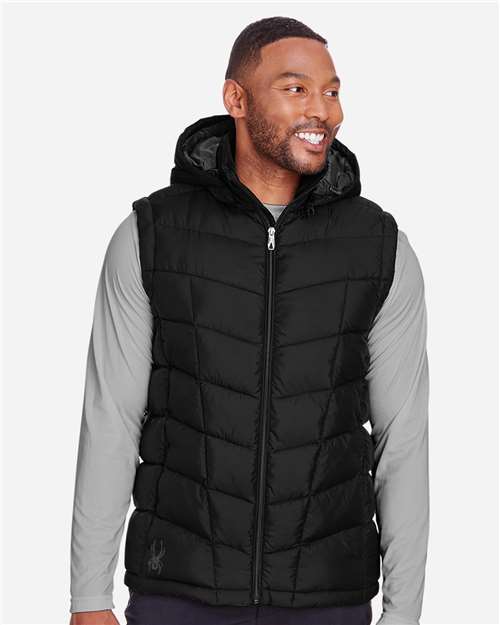 Spyder S16642, Men's Pelmo Puffer Vest, Black