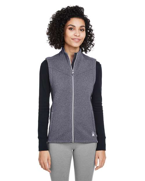 Women's Pursuit Vest - - 12752 Black Heather Black 460A0 AB Retail Exclusive Brands CA New ab Fleece Jackets New AB Outerwear S&S Deep Deals S&S Exclusive Brands S17275 Spyder Talls Vests Visible Logos Womens