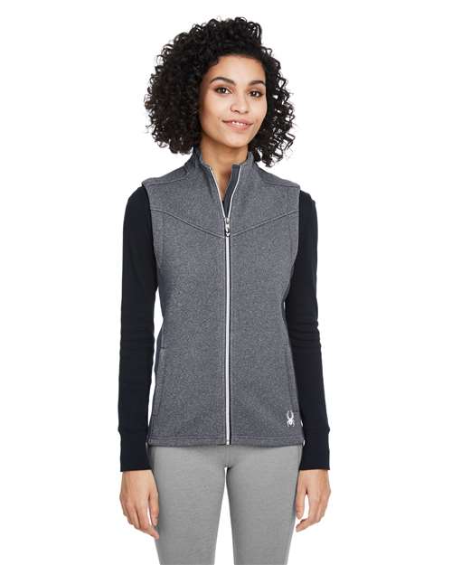 Women's Pursuit Vest - - 12752 Black Heather Polar 460A0 AB Retail Exclusive Brands CA New ab Fleece Jackets New AB Outerwear S&S Deep Deals S&S Exclusive Brands S17275 Spyder Talls Vests Visible Logos Womens