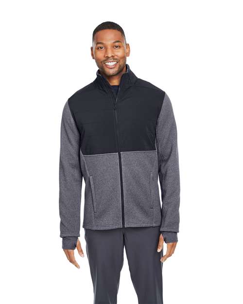 Men's Pursuit Jacket - - 12764 Frontier Heather Black 461A0 AB Retail Exclusive Brands CA New ab Fleece Jackets Mens & Unisex New AB Outerwear S&S Deep Deals S&S Exclusive Brands S17298 Spyder Thumbholes Visible Logos