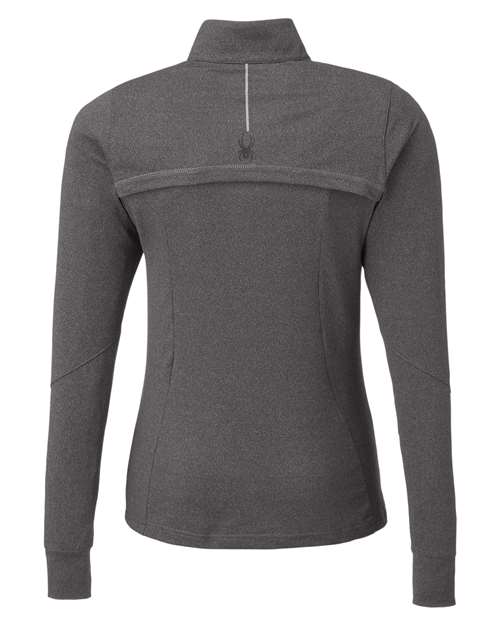 Spyder S17917, Women's Spyre Quarter-zip Pullover, Black Frost