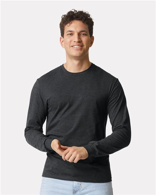 Unisex Softstyle® CVC Long Sleeve T-Shirt - - 11669 01160 4-4.9 oz 64440CVC Best Selling Brands Core T-Shirts Cotton Cotton - Ringspun Eco-Friendly Gildan Long Sleeves Mens & Unisex Polyester Socially Conscious Manufacturing Sustainable Manufacturing Sustainable Styles T-Shirts T-Shirts - Long Sleeve Tear Away Tops