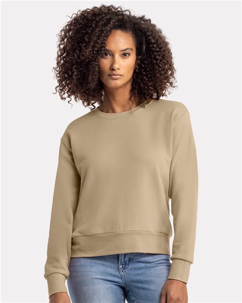 Women's Laguna Sueded Crewneck Sweatshirt - - 11743 04618 7-7.9 oz 8-8.9 oz 9084 Best Selling Brands CA New ab Cozy Pairings Crewneck Eco-Friendly Fleece Fleece - Premium - Crew Next Level Socially Conscious Manufacturing Sustainable Styles Sweatshirts & Fleece Tops Womens