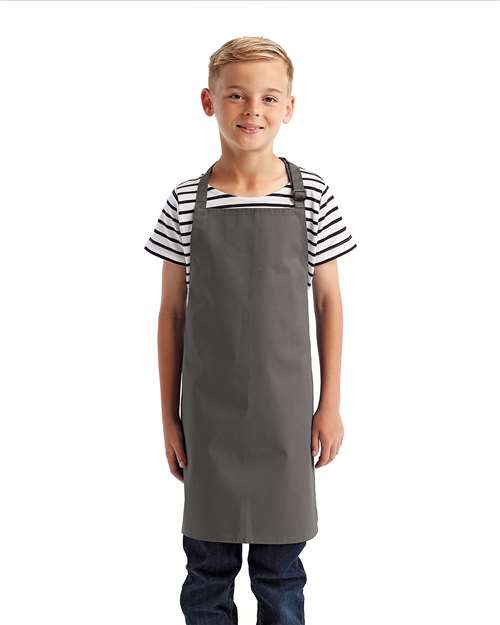 Artisan Collection by Reprime RP149, Youth Recycled Apron, Dark Grey
