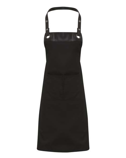 Artisan Collection by Reprime RP123, Espresso Bib Apron, Black/ Black