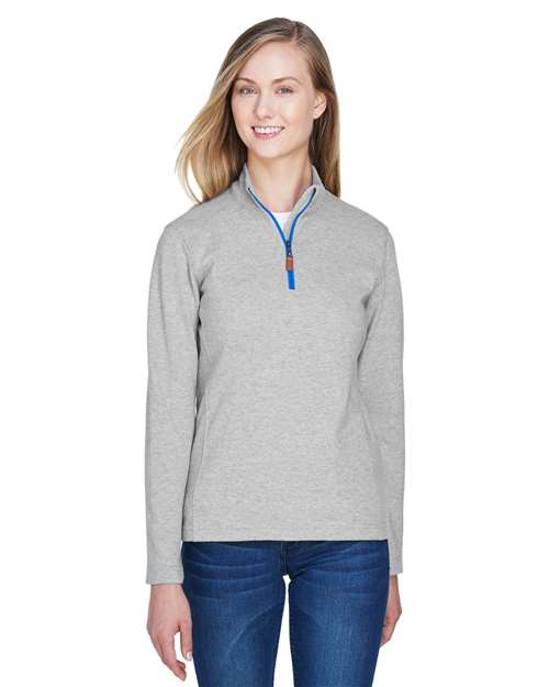 Women's DRYTEC20™ Performance Quarter-Zip Pullover - - 13181 Grey Heather Grey H French Blue 661B2 7-7.9 oz AB Exclusive Brands CA New ab Cotton - 100% Devon & Jones DG479W Long Sleeves Moisture-Management New AB Performance Polos & Knits Pullovers Quarter-Zips S&S Deep Deals S&S Exclusive Brands Tops Womens Wrinkle Free Zips