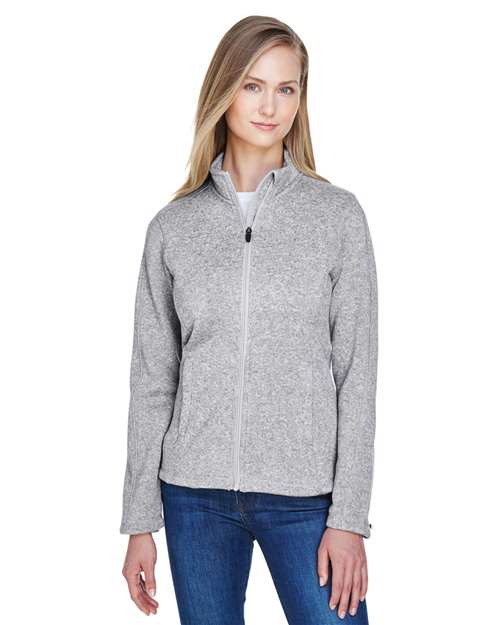 Women's Bristol Full-Zip Sweater Fleece Jacket - - 13182 Grey Heather 709B2 9-9.9 oz AB Exclusive Brands CA New ab Devon & Jones DG793W Explore Corporate Explore Corporate Company Travel Explore Corporate Outings & Events Fleece Full-Zips Jackets Long Sleeves New AB Outerwear Pockets Polyester - 100% S&S Exclusive Brands UG Playbook Uniforming & Gifting Playbook - Corporate Gifting Uniforming & Gifting Playbook Corporate Womens Zips