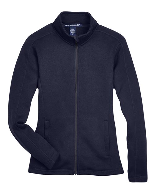 Devon & Jones DG793W, Women's Bristol Full-zip Sweater Fleece Jacket, Navy