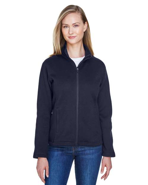 Women's Bristol Full-Zip Sweater Fleece Jacket - - 13182 Navy 709B2 9-9.9 oz AB Exclusive Brands CA New ab Devon & Jones DG793W Explore Corporate Explore Corporate Company Travel Explore Corporate Outings & Events Fleece Full-Zips Jackets Long Sleeves New AB Outerwear Pockets Polyester - 100% S&S Exclusive Brands UG Playbook Uniforming & Gifting Playbook - Corporate Gifting Uniforming & Gifting Playbook Corporate Womens Zips