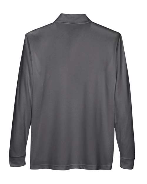 CORE365 88192P, Men's Pinnacle Performance Long Sleeve Piqué Polo With Pocket, Carbon