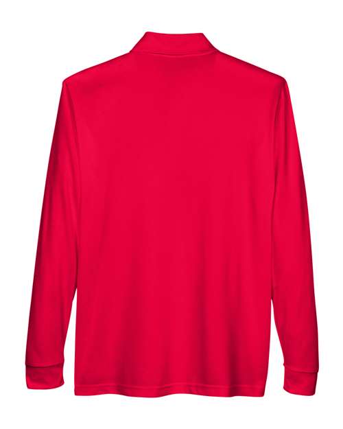 CORE365 88192P, Men's Pinnacle Performance Long Sleeve Piqué Polo With Pocket, Classic Red