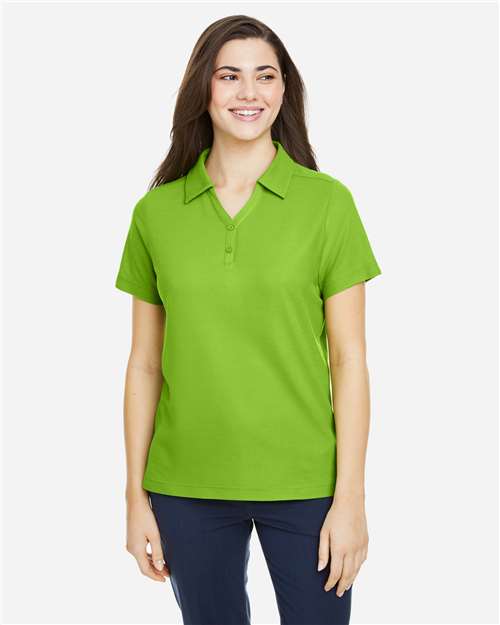 CORE365 CE112W, Women's Fusion Chromasoft Pique Polo, Acid Green