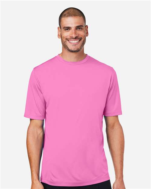 CORE365 CE10, Unisex Capital Performance T-shirt, Charity Pink