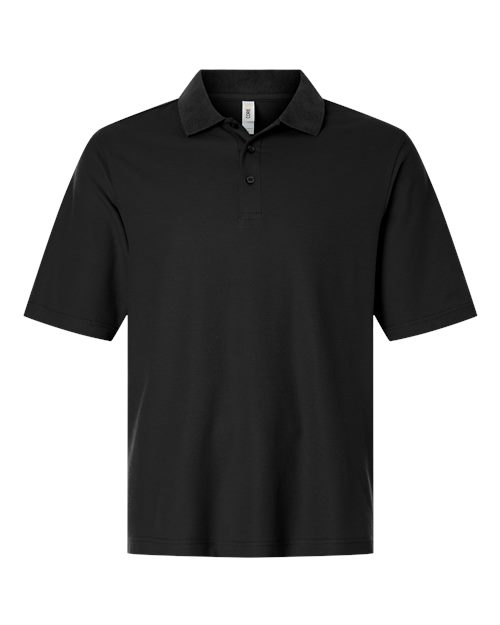 CORE365 CE106, Men's Resolve Cvc Performance Pique Polo, Black