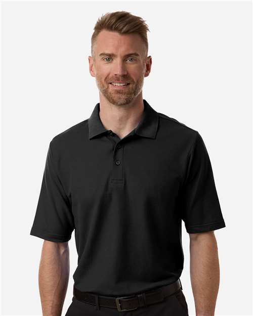 Men's Resolve CVC Performance Pique Polo - Black - - 13192