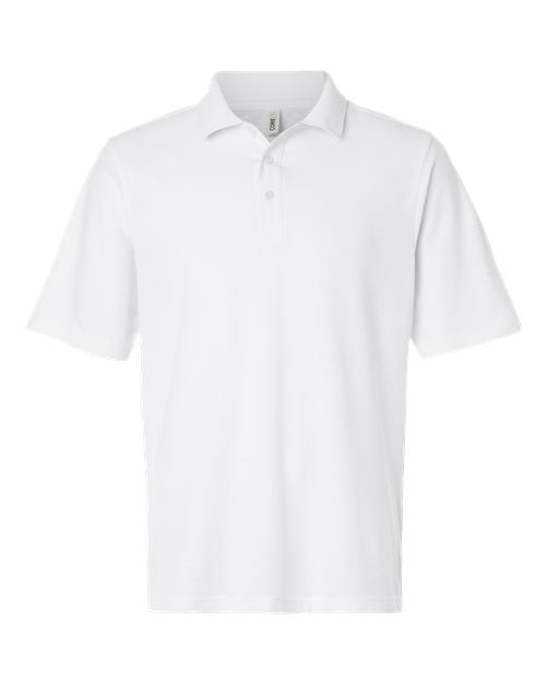 CORE365 CE106, Men's Resolve Cvc Performance Pique Polo, White