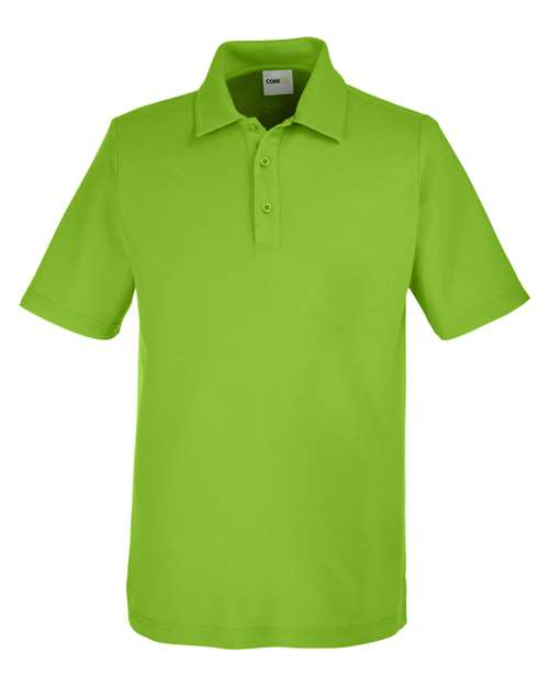 CORE365 CE112, Men's Fusion Chromasoft Pique Polo, Acid Green