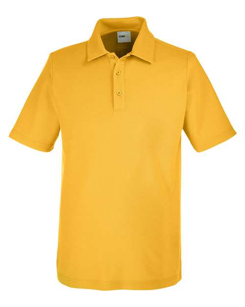 CORE365 CE112, Men's Fusion Chromasoft Pique Polo, Campus Gold