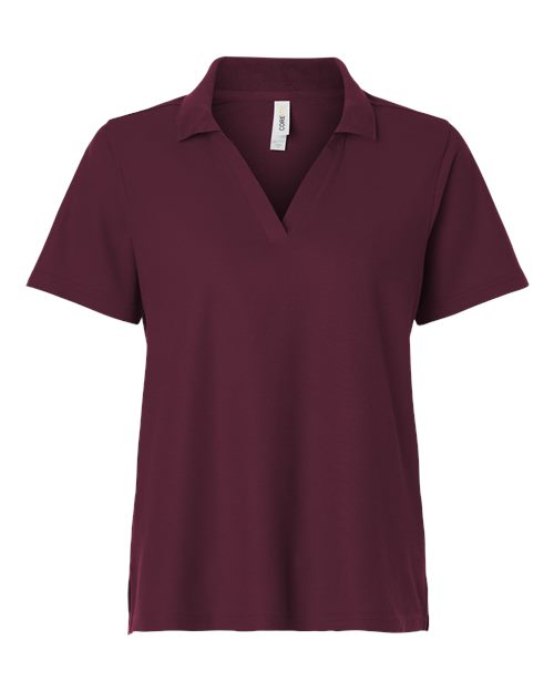 CORE365 CE106W, Women's Resolve Cvc Performance Pique Polo, Burgundy