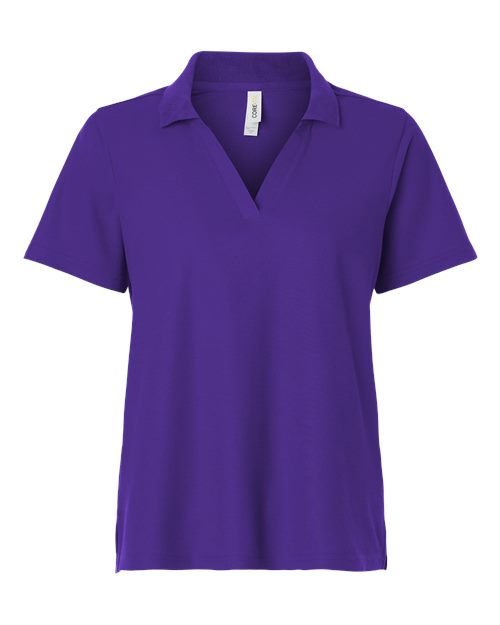 CORE365 CE106W, Women's Resolve Cvc Performance Pique Polo, Campus Purple