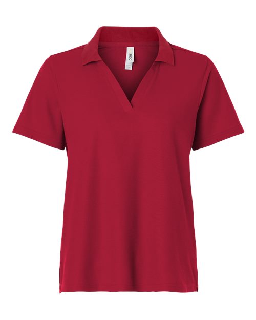 CORE365 CE106W, Women's Resolve Cvc Performance Pique Polo, Classic Red