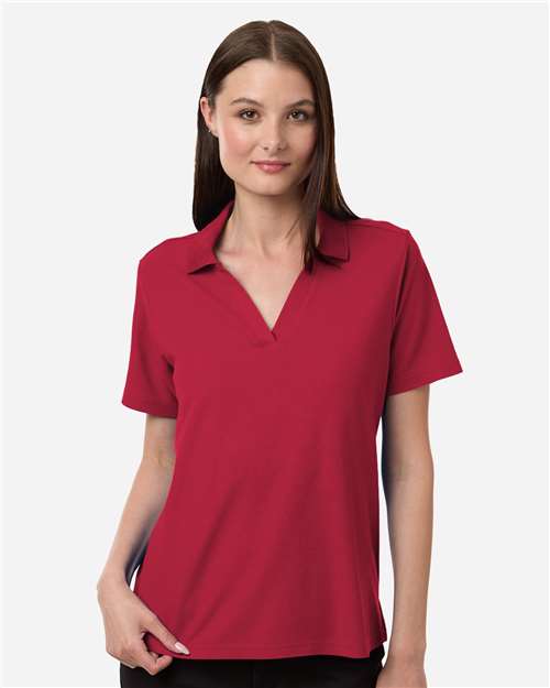 CORE365 CE106W, Women's Resolve Cvc Performance Pique Polo, Classic Red