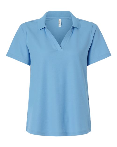 CORE365 CE106W, Women's Resolve Cvc Performance Pique Polo, Columbia Blue