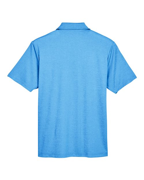 Devon & Jones DG22, Men's Crownlux Performance Address Mélange Polo, Ocean Blue Melange