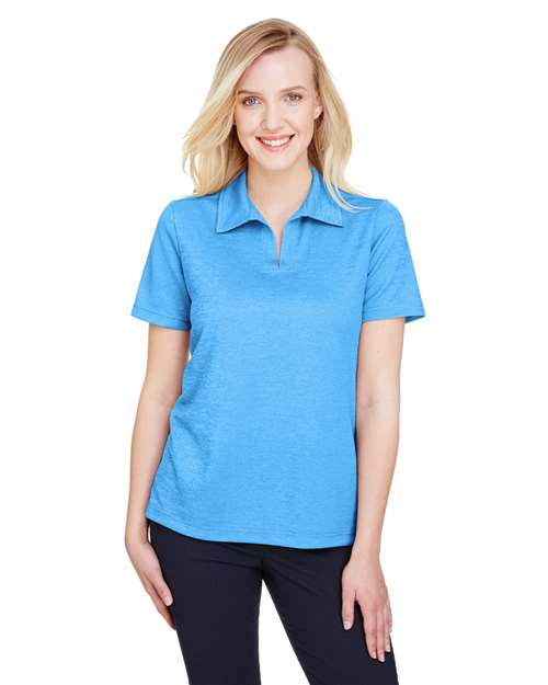 Women's CrownLux Performance® Address Melange Polo - - 13197 Ocean Blue Heather 2025 Polo Guide 2025 Polo Guide Uniforms 2025 Polo Guide Uniforms - Corporate & Business 4-4.9 oz 647B2 AB Exclusive Brands CA New ab Devon & Jones DG22W Mesh Moisture-Management New AB Performance Polos Polos & Knits Polyester - 100% S&S Exclusive Brands Short Sleeves Side Seams Sport Shirts Sun/UV Protection Tops Womens
