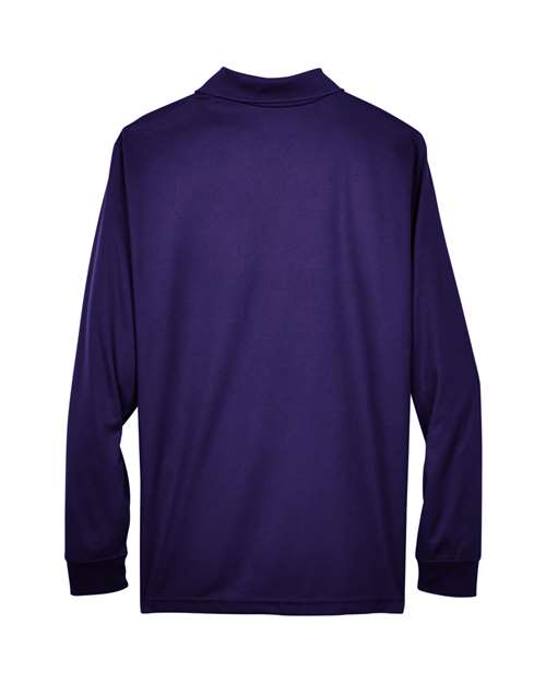 CORE365 88192, Men's Pinnacle Performance Long Sleeve Piqué Polo, Campus Purple