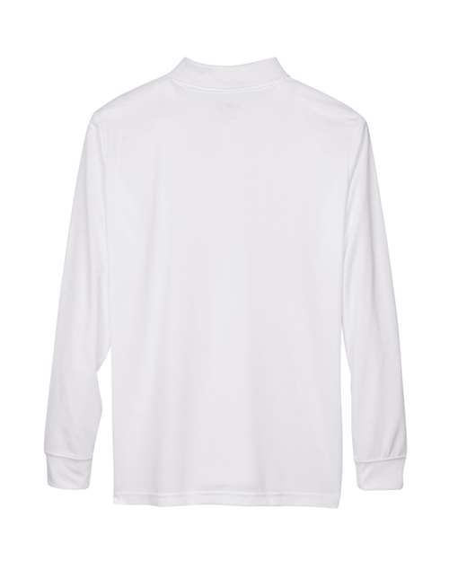 CORE365 88192, Men's Pinnacle Performance Long Sleeve Piqué Polo, White
