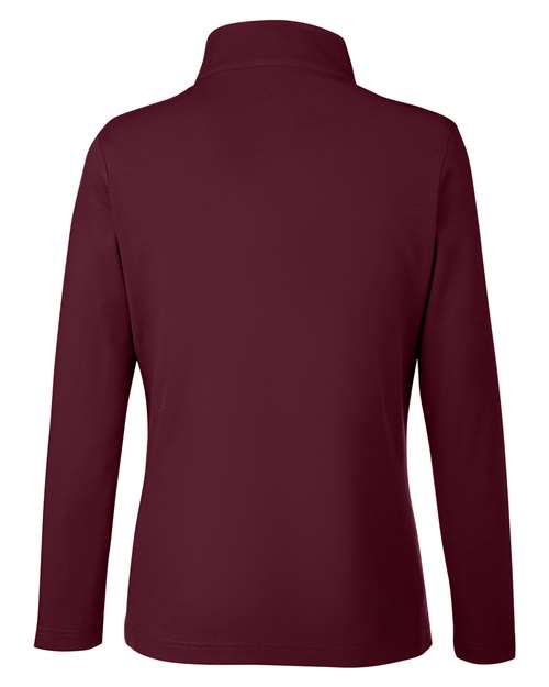 CORE365 CE405W, Women's Fusion Chromasoft Pique Quarter-zip Pullover, Burgundy
