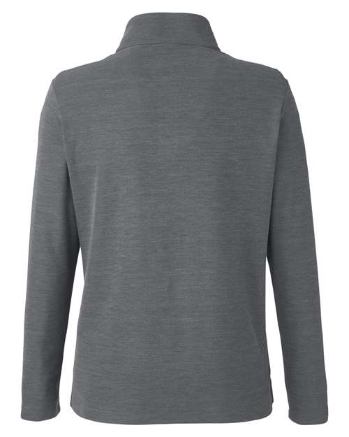 CORE365 CE405W, Women's Fusion Chromasoft Pique Quarter-zip Pullover, Carbon Heather