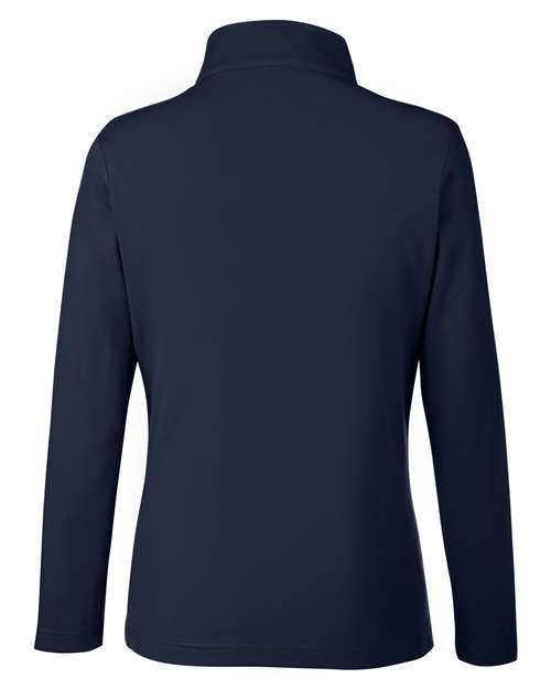 CORE365 CE405W, Women's Fusion Chromasoft Pique Quarter-zip Pullover, Classic Navy