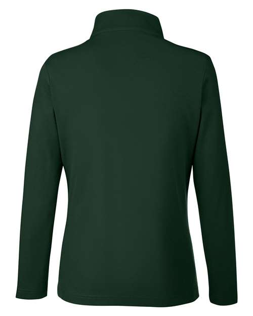 CORE365 CE405W, Women's Fusion Chromasoft Pique Quarter-zip Pullover, Forest