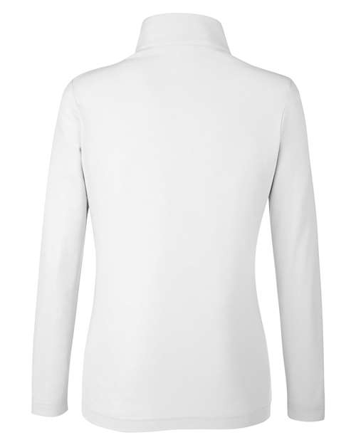 CORE365 CE405W, Women's Fusion Chromasoft Pique Quarter-zip Pullover, White