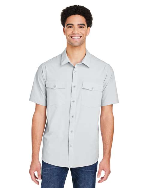 CORE365 CE510, Men's Ultra Uvp Marina Shirt, Platinum