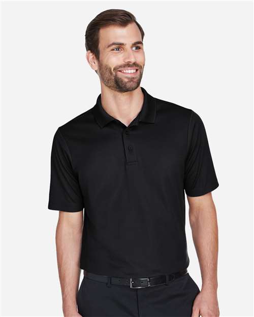 Devon & Jones DG20, Men's Crownlux Performance Plaited Polo, Black